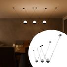 Kit 3 Pendente luminária de Teto Modelo Oscar Preto alumínio e bivolt Com Vidro Globo 12Cm