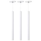 Kit 3 Pendente Luminária Tubo Branco 50 Cm