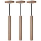 Kit 3 Pendente Luminária Tubo Fendi 30 Cm