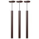 Kit 3 Pendente Luminária Tubo Marrom 50 Cm