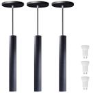 Kit 3 Pendente Luminária Tubo Preto 30 Cm + Lâmpada LED Branco Quente Kit 3 Pendente Luminária Tubo Preto 30 Cm + Lâmpada LED Branco Quente