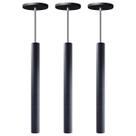 Kit 3 Pendente Luminária Tubo Preto 40 Cm