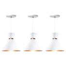 Kit 3 Pendente Lustre Luminária Berlim 23cm Branco Kit 3 Pendente Lustre Luminária Berlim 23cm Branco