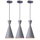 Kit 3 Pendente Lustre Luminária Canadá Cinza