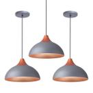 Kit 3 Pendente Lustre Luminária Elegance Cinza Kit 3 Pendente Lustre Luminária Elegance Cinza