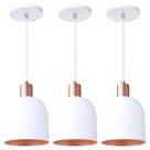 Kit 3 Pendente Lustre Luminária Open Branco