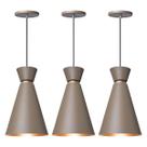Kit 3 Pendente Lustre Luminária Pequim Fendi 30cm Kit 3 Pendente Lustre Luminária Pequim Fendi 30cm