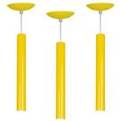 Kit 3 Pendente Tubo Cilindro Amarelo 40Cm + Led 3k Kit 3 Pendente Tubo Cilindro Amarelo 40Cm + Led 3k