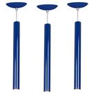 Kit 3 Pendente Tubo Cilindro Azul 50Cm + Led 3k Kit 3 Pendente Tubo Cilindro Azul 50Cm + Led 3k