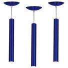 Kit 3 Pendente Tubo Cilindro Azul Metálico 40Cm + Led 3k Kit 3 Pendente Tubo Cilindro Azul Metálico 40Cm + Led 3k