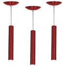 kit 3 Pendente Tubo Cilindro Cereja 30Cm + Led 6k kit 3 Pendente Tubo Cilindro Cereja 30Cm + Led 6k