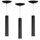 kit 3 Pendente Tubo Cilindro Preto 30Cm + Led 6k kit 3 Pendente Tubo Cilindro Preto 30Cm + Led 6k