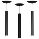 Kit 3 Pendente Tubo Cilindro Preto 40Cm + Led 3k Kit 3 Pendente Tubo Cilindro Preto 40Cm + Led 3k