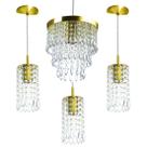 Kit 3 Pendentes Clearcrillic + Pendente Manucrillic Gold Kit 3 Pendentes Clearcrillic + Pendente Manucrillic Gold