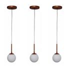 Kit 3 Pendentes Globo Jabuticaba Cabeceira Quarto Cobre Kit 3 Pendentes Globo Jabuticaba Cabeceira Quarto Cobre