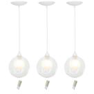 kit 3 Pendentes Harmony Bolinha Branco + Lampada G9 6000k