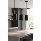 Kit 3 Pendentes Pretos: Cozinha, Bancada e Quarto