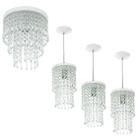 Kit 3 Pendentes Spark + Lustre Plafon Manucrillic Branco Kit 3 Pendentes Spark + Lustre Plafon Manucrillic Branco