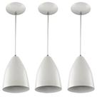 Kit 3 Pendentes Vegas Premium Gourmet em Aluminio Branco