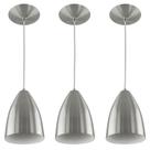 Kit 3 Pendentes Vegas Premium Gourmet em Aluminio Escovado