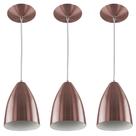 Kit 3 Pendentes Vegas Premium Gourmet em Aluminio Gold Rose Kit 3 Pendentes Vegas Premium Gourmet em Aluminio Gold Rose