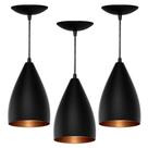 Kit 3 Pendentes Vegas (Preto Textura / Bronze) Kit 3 Pendentes Vegas (Preto Textura / Bronze)