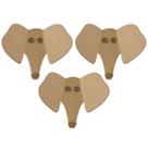 Kit 3 Penduradores 8cm Elefante Dourado Aço Luft Masutti Gancho de Parede Enfeite Kit 3 Penduradores 8cm Elefante Dourado Aço Luft Masutti Gancho de Parede Enfeite
