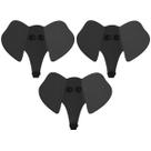 Kit 3 Penduradores Elefante Preto Luft Masutti Aço Carbono Gancho Decorativo de Parede Enfeite Kit 3 Penduradores Elefante Preto Luft Masutti Aço Carbono Gancho Decorativo de Parede Enfeite