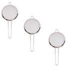 Kit 3 Peneira de Inox 10cm com Cabo Preparos na Cozinha Coar