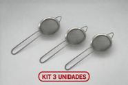 Kit 3 Peneiras Inox Michelon 8 cm