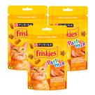 Kit 3 Petisco para Gato Friskies Party Mix Sabor Frango, Fígado e Peru 40g