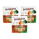 Kit 3 Petiscos Jack&Pup Body Parts Orelha Bovina Cães 300g