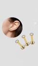 Kit 3 Piercing Titânio Ponto Luz Zircônia Haste 6mm