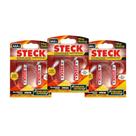 Kit 3 Pilha Steck Alcalina Aaa 2pcs Blister - Total 6 Pilhas