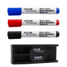 Kit 3 Pilotos + Apagador Para quadro Branco