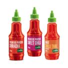 Kit 3 Pimentas: Sriracha, Sweet Chilli e Chilli Thai Cepêra Kit 3 Pimentas: Sriracha, Sweet Chilli e Chilli Thai Cepêra
