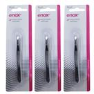 Kit 3 Pinça Design Sobrancelha Ponta Diagonal 673 - Enox
