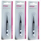 Kit 3 Pinça Ponta Fina 675 - Enox