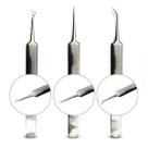Kit 3 Pinças Aço Inox para Remoção de Cravos Acnes Espinhas