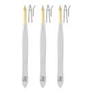 Kit 3 Pinças Ponta Fina 2321 + 3 Pinças 2311 Chafradas