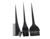 Kit 3 Pincéis Para Tintura E Hidratação Dos Cabelo