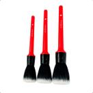 Kit 3 Pincéis Super Macios Tam 10 12 14 para Detalhamento Interno e Superfícies Delicadas
