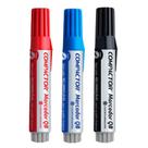 Kit 3 Pincel Marcador Quadro Branco Recarregável QB COMPACTOR Kit 3 Pincel Marcador Quadro Branco Recarregável QB COMPACTOR