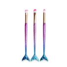 Kit 3 Pincel Sereia de Maquiagem Para Blush Contorno Pó Sombra Kit 3 Pincel Sereia de Maquiagem Para Blush Contorno Pó Sombra