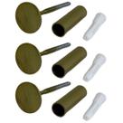 Kit 3 Pinos Metálicos 3cm Dourados Ganchos de Parede Cabideiros Duler Multiuso