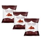 Kit 3 Pipoca Artesanal Mais Pura Sabor Cacau Original 50g