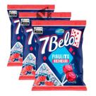 Kit 3 Pirulito 7 Belo Arcor Recheado Framboesa 500g
