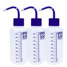 Kit 3 Pisseta Nalgon 500ml Frasco Graduado Bico Curvo LDPE