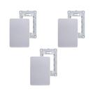 Kit 3 Placa 4X2 Cega S730100274 Gamma Silver Orion Schneider Kit 3 Placa 4X2 Cega S730100274 Gamma Silver Orion Schneider