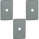 Kit 3 Placa 4x2 Furo Central Silentoque Pial 8508 Cinza